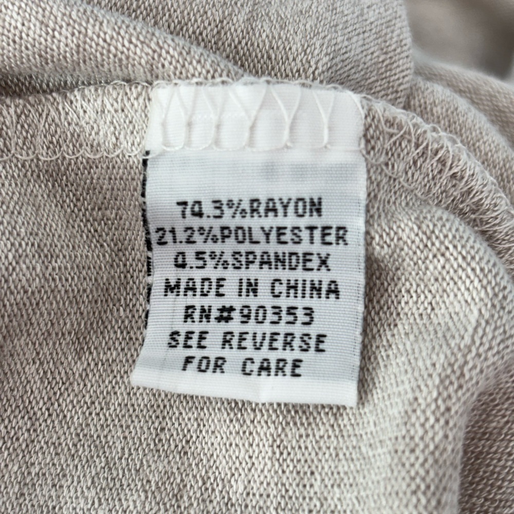 Kings Road Women’s Beige Hooded Cardigan Open Front Lightweight Duster Pockets M - Picture 9 of 9